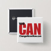 Badge Carré 5 Cm PEUT le bouton de logo ! (Devant & derrière)