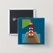 Badge Carré 5 Cm Phare (Devant & derrière)