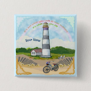 Badge Carré 5 Cm Phare de Bike Choice