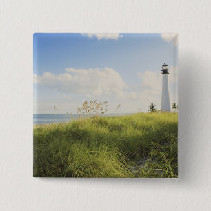 Badge Carré 5 Cm Phare de Bill Baggs Cape Florida, Bill Baggs