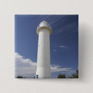 Badge Carré 5 Cm Phare de Clarence Head, Yamba, Nouveau-Sud
