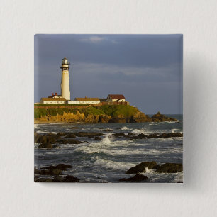 Badge Carré 5 Cm Phare de Pigeon Point State Beach à San 2