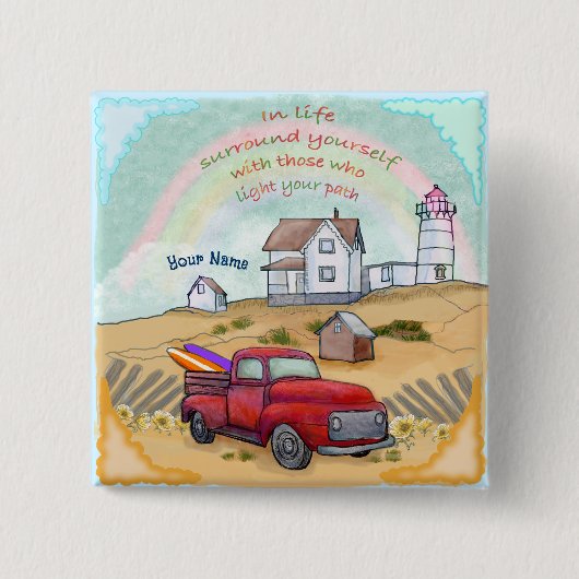 Badge Carré 5 Cm Phare Path (Devant)