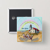 Badge Carré 5 Cm Phare Viewpoint (Devant & derrière)