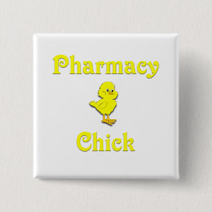 Badge Carré 5 Cm Pharmacy Chick