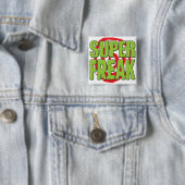 Badge Carré 5 Cm Phénomène superbe G (En situation)