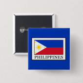 Badge Carré 5 Cm Philippines (Devant & derrière)