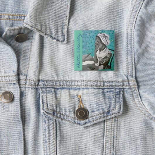 Badge Carré 5 Cm Phillis Wheatley (En situation)
