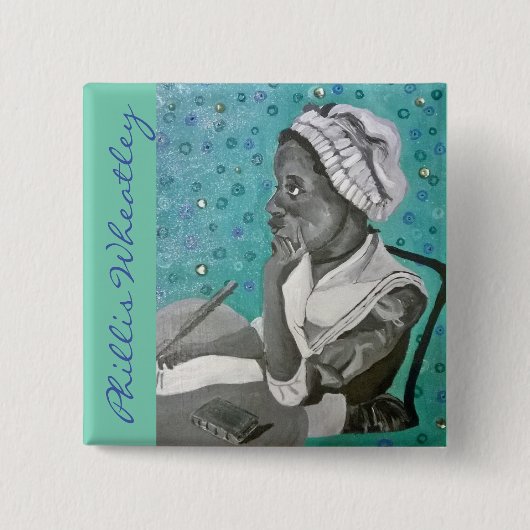 Badge Carré 5 Cm Phillis Wheatley (Devant)