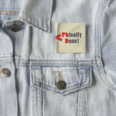 Badge Carré 5 Cm Phinally fait (En situation)