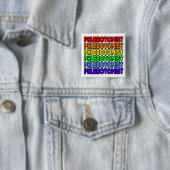 Badge Carré 5 Cm Phlebotomiste arc-en-ciel (En situation)