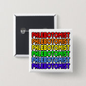 Badge Carré 5 Cm Phlebotomiste arc-en-ciel (Devant & derrière)
