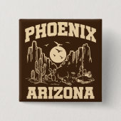 Badge Carré 5 Cm Phoenix, Arizona (Devant)