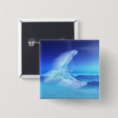 Badge Carré 5 Cm Phoenix du bouton du nord (Devant & derrière)