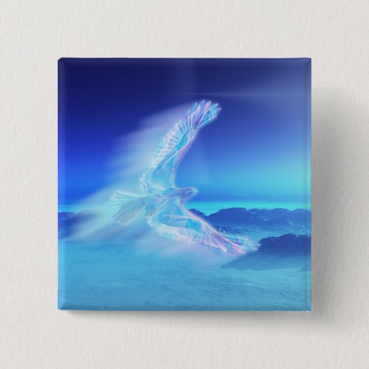 Badge Carré 5 Cm Phoenix du bouton du nord (Devant)