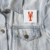 Badge Carré 5 Cm Phomard polygonal rouge (En situation)