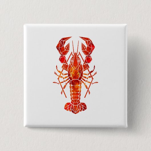 Badge Carré 5 Cm Phomard polygonal rouge (Devant)
