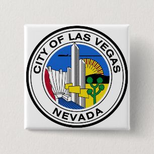 Badge Carré 5 Cm Phoque de Las Vegas City (Nevada)