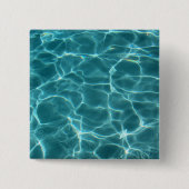 Badge Carré 5 Cm Photo Aqua Green Piscine Eau (Devant)