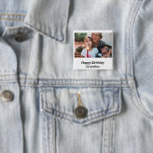 Badge Carré 5 Cm Photo de grand-mère d'anniversaire sur mesure (En situation)