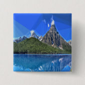 Badge Carré 5 Cm Photo de montagne canadienne (Devant)