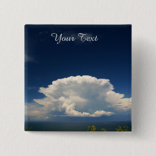 Badge Carré 5 Cm Photo de nuage blanc et duveteux