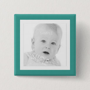 Badge Carré 5 Cm Photo d'Instagram personnalisée par bébé mignon