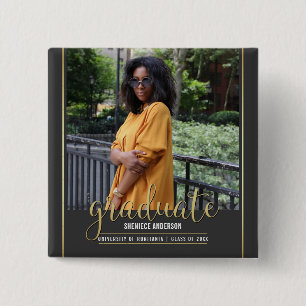 Badge Carré 5 Cm Photo faite sur commande de l'obtention du diplôm