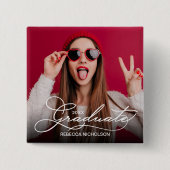 Badge Carré 5 Cm Photo Graduate Celebration (Devant)