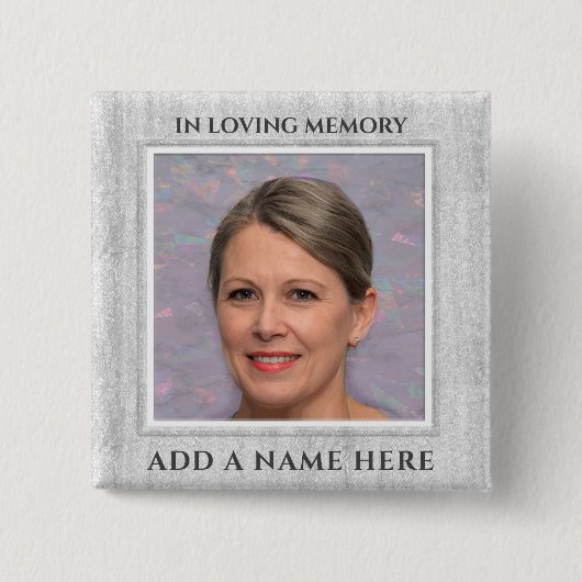 Badge Carré 5 Cm Photo Memorial (Devant)