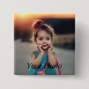 Badge Carré 5 Cm Photo personnalisée