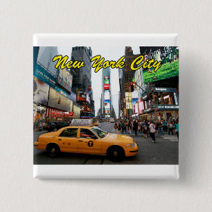 Badge Carré 5 Cm Photo professionnelle de New York City