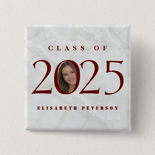 Badge Carré 5 Cm Photo Sur Mesure Pour Elle (Devant)