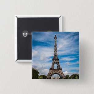 Badge Carré 5 Cm Photo tour Eiffel