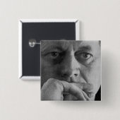 Badge Carré 5 Cm Photographie de John F. Kennedy (Devant & derrière)