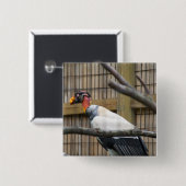 Badge Carré 5 Cm Photographie vautour (Devant & derrière)