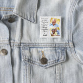 Badge Carré 5 Cm Photos commémoratives funéraires (En situation)