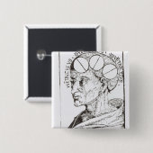 Badge Carré 5 Cm Phrénologie (Devant & derrière)