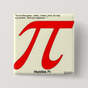 Badge Carré 5 Cm Pi R Carré Humble Drôle