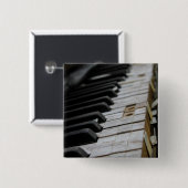 Badge Carré 5 Cm Piano cool (Devant & derrière)