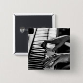 Badge Carré 5 Cm Piano génial (Devant & derrière)