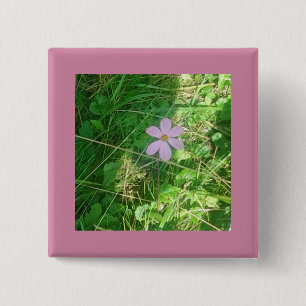Badge Carré 5 Cm Pic-à-boo rose
