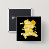 Badge Carré 5 Cm Pickleball - Rire en direct Jouer Pickleball (Devant & derrière)