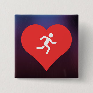 Badge Carré 5 Cm Pictogramme de marathons