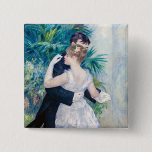 Badge Carré 5 Cm Pierre-Auguste Renoir - Danse à la ville