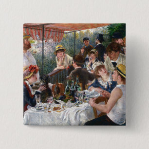 Badge Carré 5 Cm Pierre-Auguste Renoir - Le déjeuner des canotiers