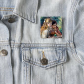 Badge Carré 5 Cm Pierre-Auguste Renoir - Lecture (En situation)