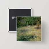 Badge Carré 5 Cm Pierre par ressort de Renoir | chez Chatou (Devant & derrière)