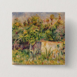 Badge Carré 5 Cm Pierre un cabine de Renoir   dans une clairière