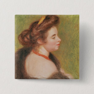 Badge Carré 5 Cm Pierre un portrait de Renoir de Mme. Maurice